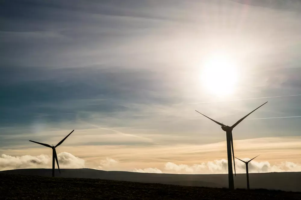 Foto von Windkraftanlagen